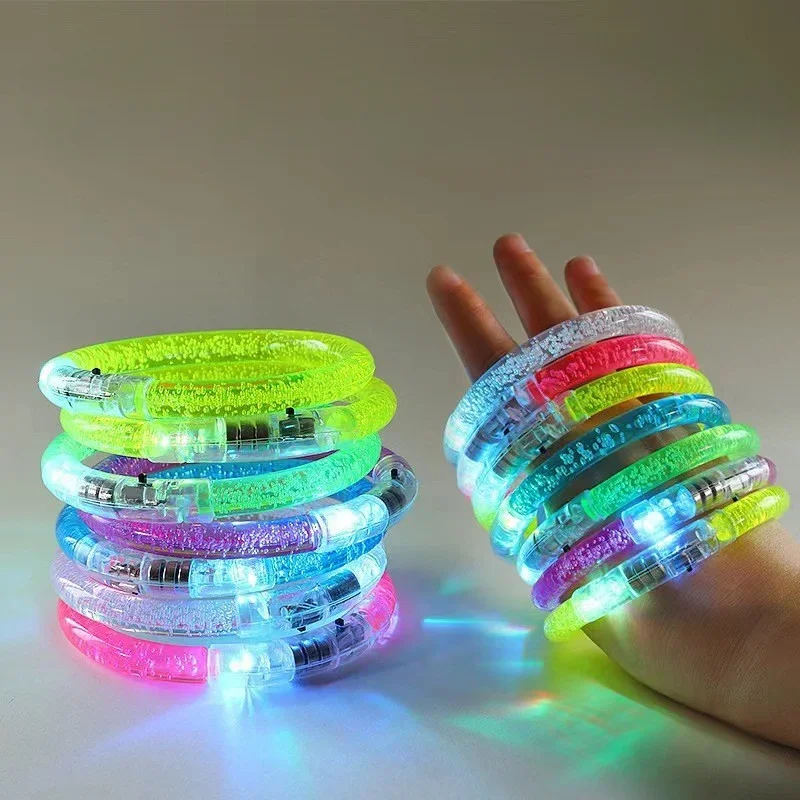 1-100PCS Halloween LED Acrylic Glow Bracelet Concert Support Fluorescent Bracelet Holiday Party Bracelets Holiday Decoration