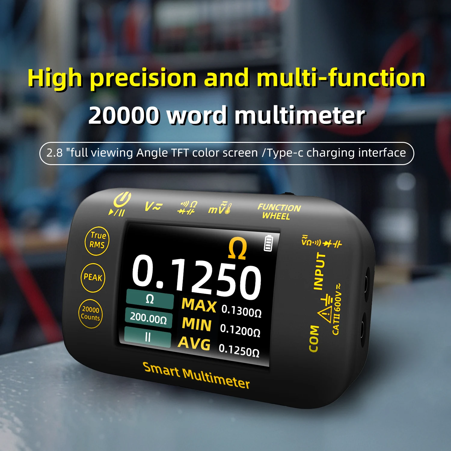 BSIDE Photovoltaic PV Digital Multimeter 20000 Counts True RMS Voltmeter Tester, 2.8” TFT Color LCD with Rechargeable, Measures - Image 4