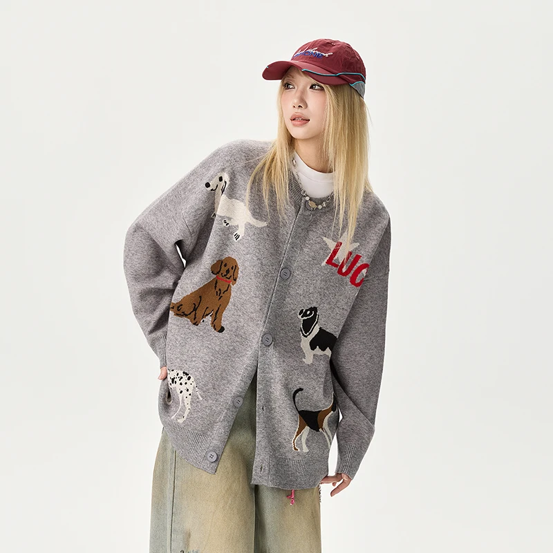 

Ladies New Spring Autumn Fashion Trend Knitted Cardigan Outdoor Comfortable Multifunctional Couple Sports Leisure Style Jacket