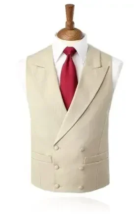 

Beige Yellow Vest Double Breasted Vests Peaked Lapel Waistcoat Custom Slim Fit Groom Tuxedo Prom Blazer Sets Ternos Masculino