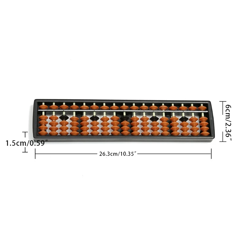 Draagbare Klassieke 17 Rij Abacus Chinese Vintage Abs Abacus Calculator Kinderen Math Berekening Tool Voor Wiskunde Klassen