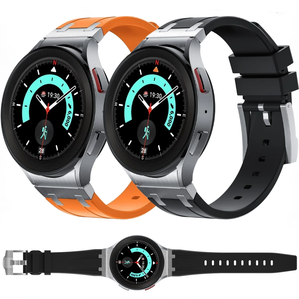 Liquid Silicone Strap for Samsung Galaxy Watch 7 6 5 4 44mm 40mm/5pro 45mm Bracelet Belt Samsung Watch 6 Classic 47mm 43mm Strap