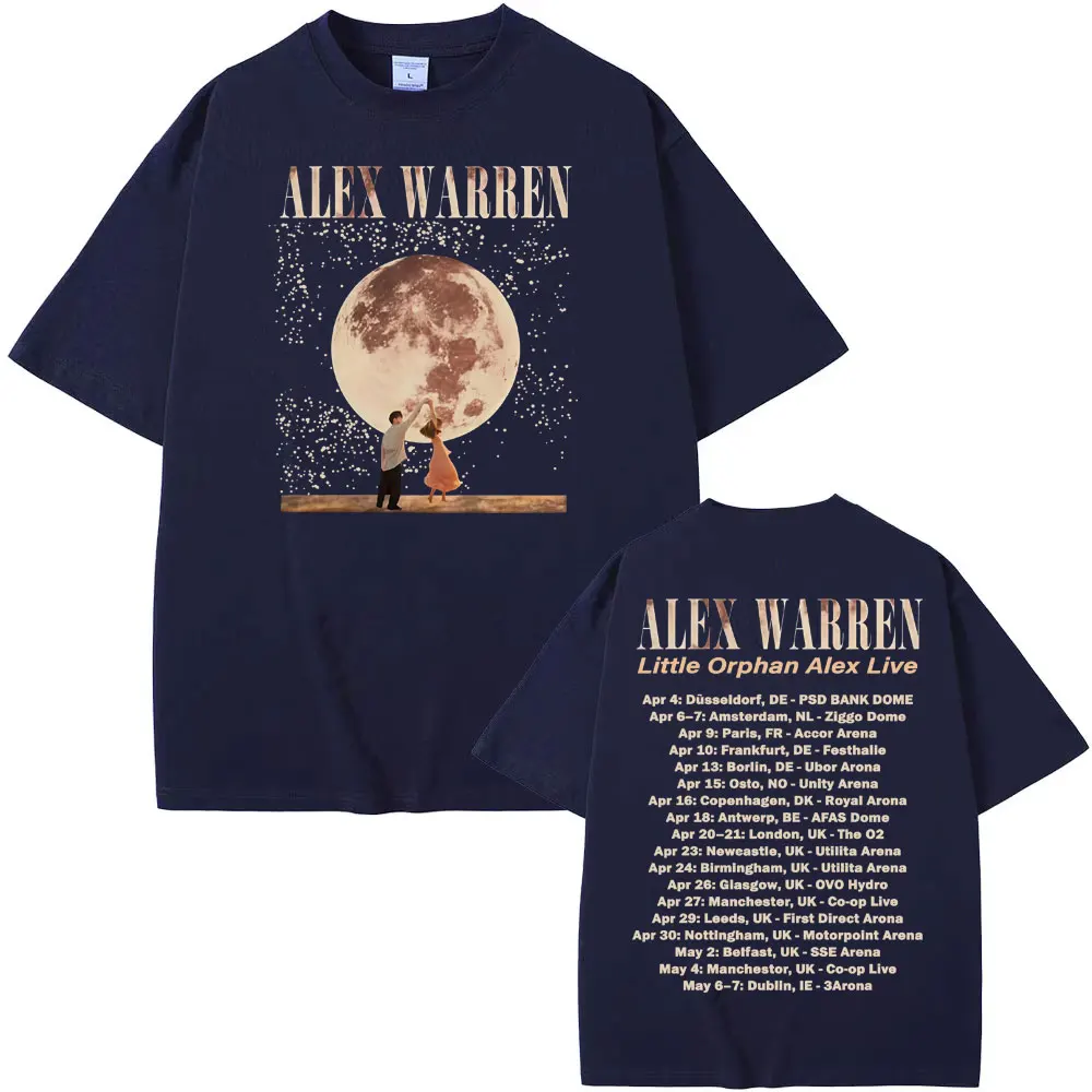 Alex Warren Little Orphan Alex Live 2026 T Shirts Men Women Vintage Fashion Trend T-shirts Summer 100% Cotton T Shirt Streetwear