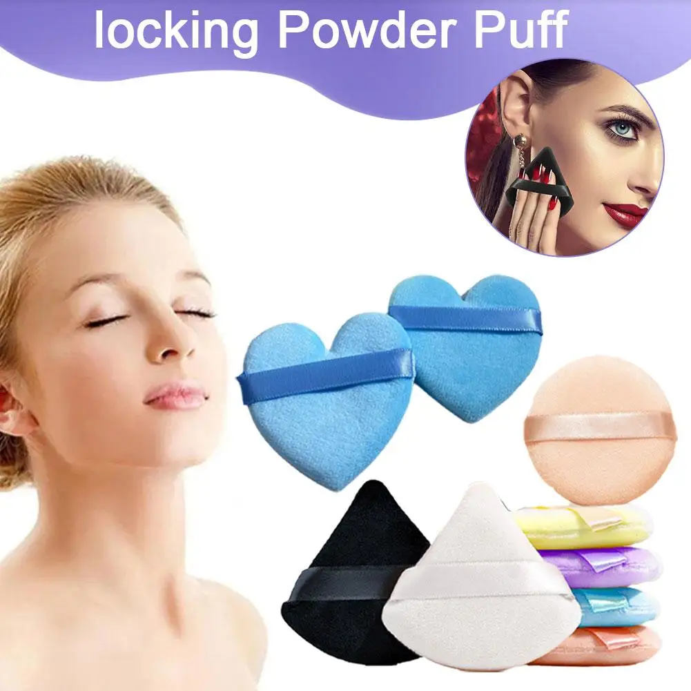 1pcs Color Random Powder Puff Face Makeup Sponge Triangular Beauty Tools Circular Makeup Heart-shaped V9I6