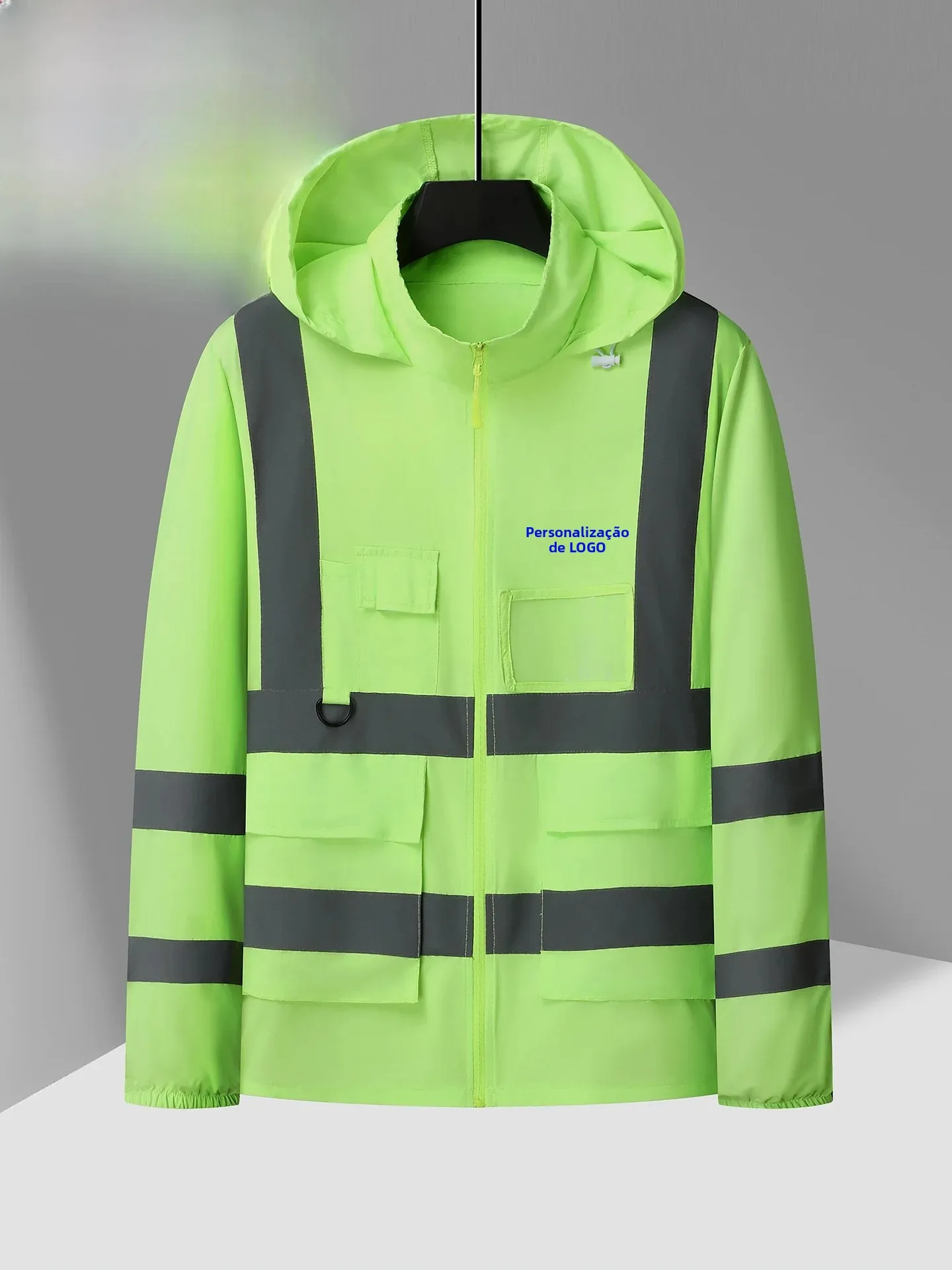 夏用屋外アイスシルク薄手メンズuvカットフィッシングジャケットスキン服反射ストリップデリバリーロゴ入りおしゃれ日焼け止め服