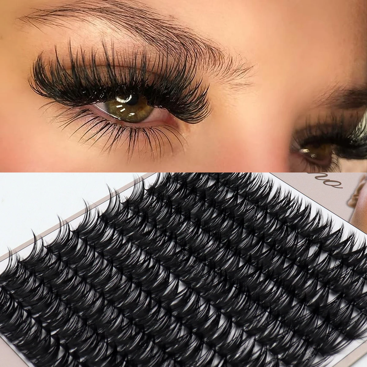 200Pcs Segmented Tufted Grafting Artificial Eyelashes Artificial Mink Hair Thick Exaggerated Eyelashes Can Be Grafted At Home