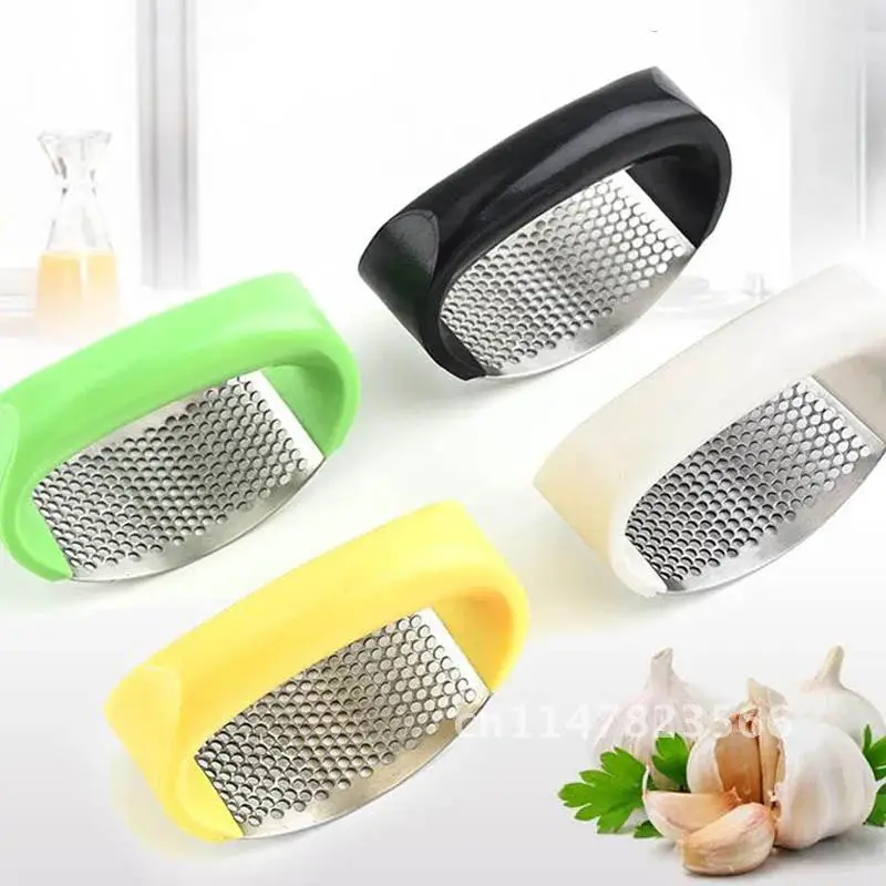 garlic grinder Stainless Steel Garlic Press Manual Mincer Chopping Garlic Tools Curve Fruit Vegetable Tools Kitchen Gadgets