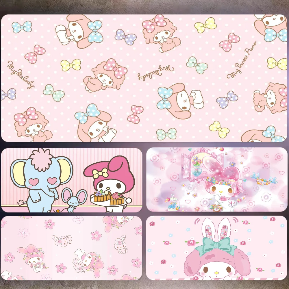 

Miniso Sanrio, my melody Mousepad Large Mat Gaming Mousepad Compute Mouse Gamer Stitching Desk Mat XXL for PC Keyboard Mouse