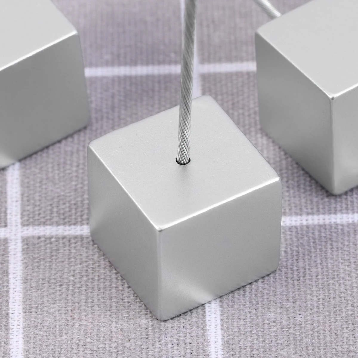 6pcs Square Note Clips Paper Holder Metal Table Card Stand Memo Resin Compact Design Versatile Photo Display