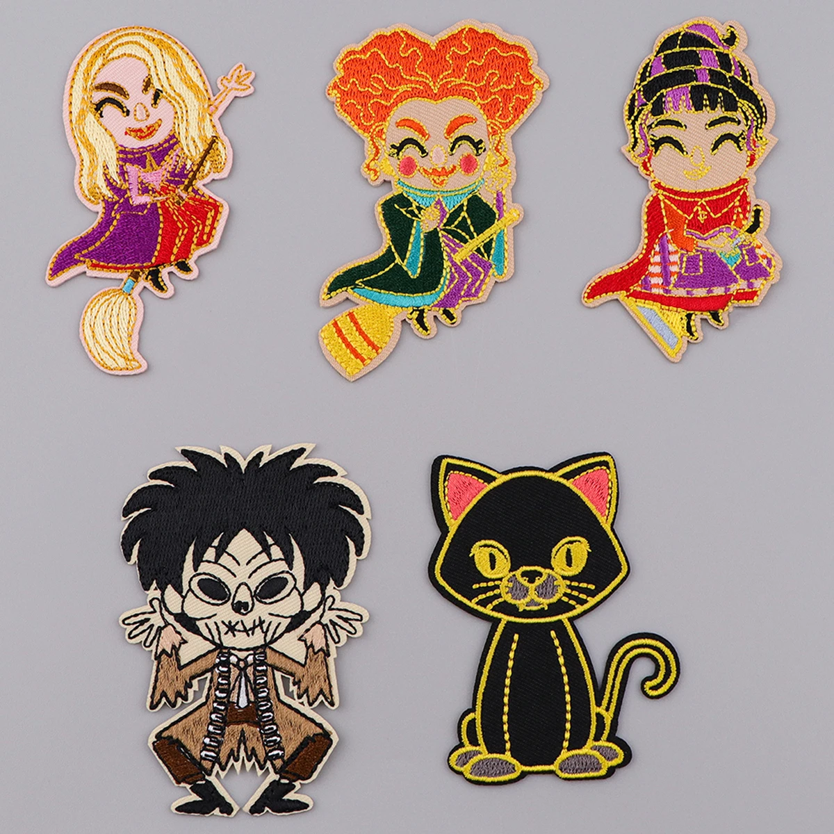 

Забавные нашивки с ведьмой на одежду, Симпатичные черные нашивки с вышивкой в виде кошки, значки на Хэллоуин, нашивка с утюгом, аксессуары для одежды «сделай сам»