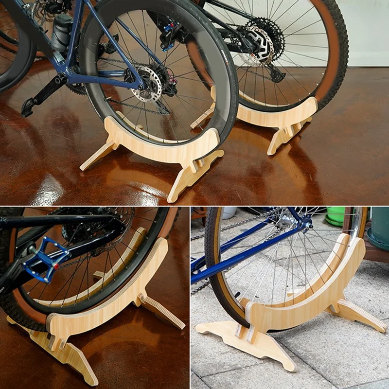 Wood Bicycle Display Rack Multi-Slot Adjustment Display Stand Mountain Bike Road Placement Bike Wooden Parking Bracket