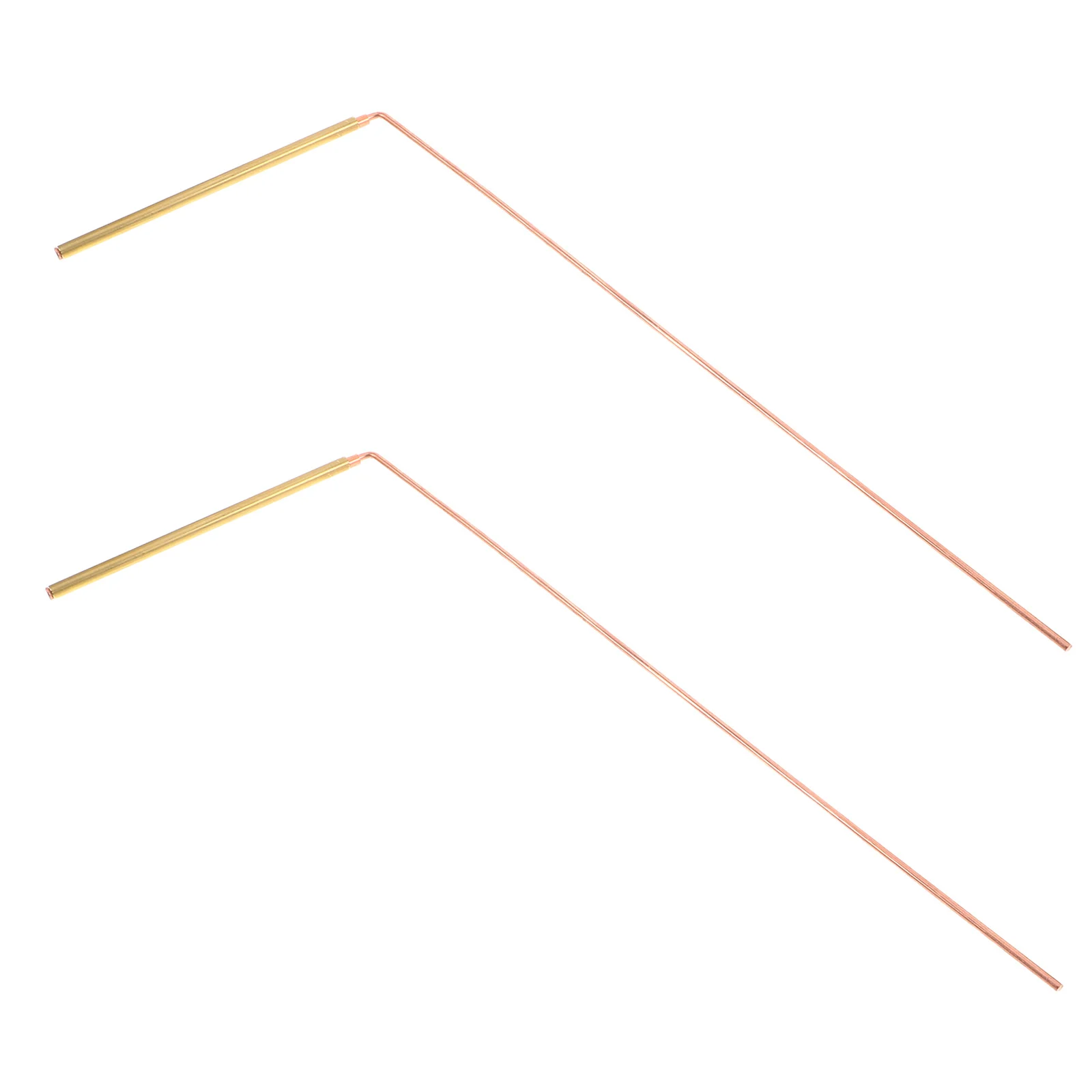 

2Pcs Copper Divining Rods Dual-Tone Flat Bottom for Water Detection Flexible Brass Witching Sticks Amateur