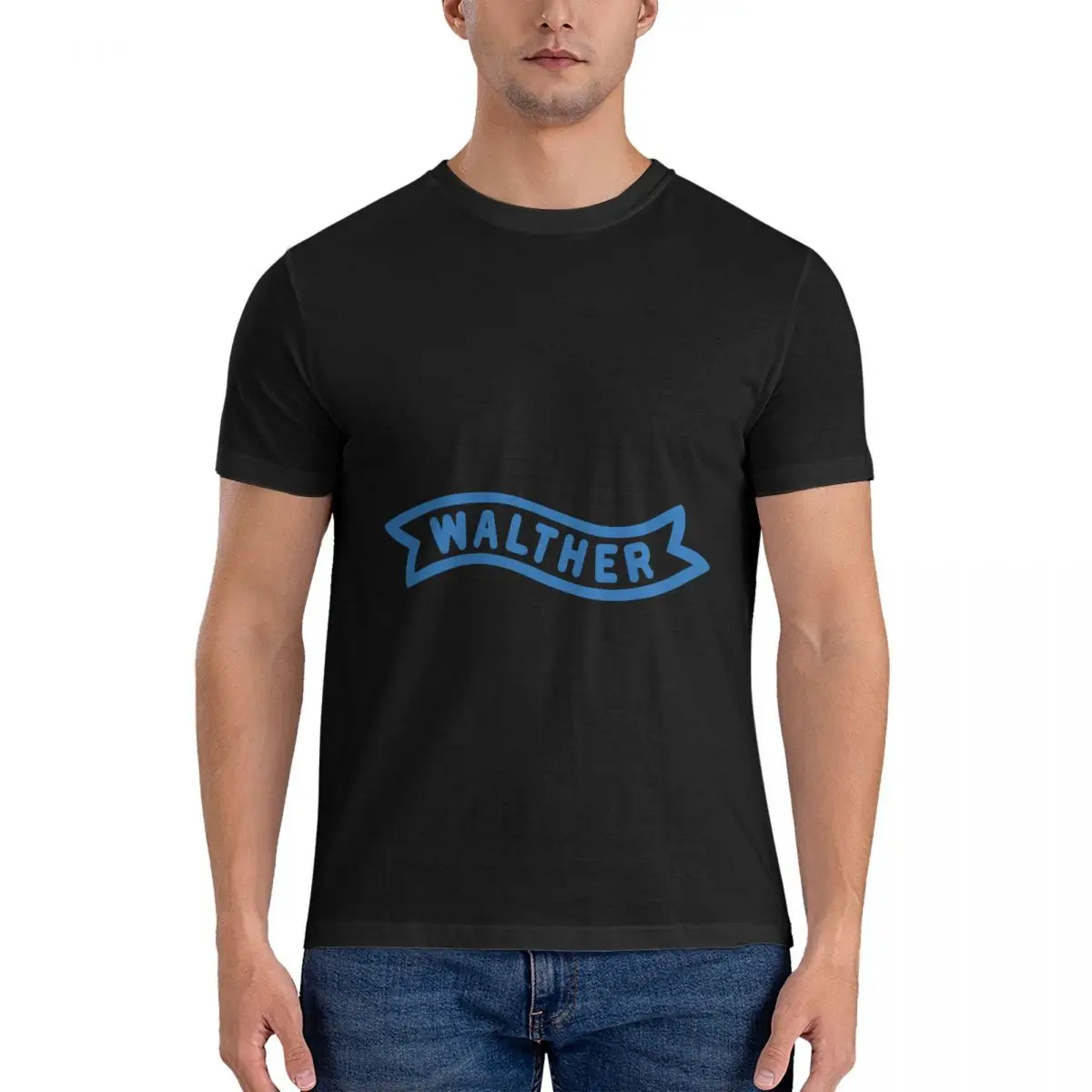 

Walther Logo New Arrival Mens T Shirts Tops Shirt Cotton Slim Fit