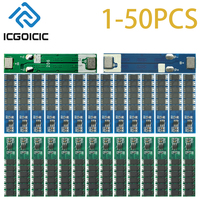 1-50PCS 1S 12A Battery Protection Board for 18650 – LiFePO4 (3.2V) or Li-ion (3.7V) Options, 6-MOS BMS