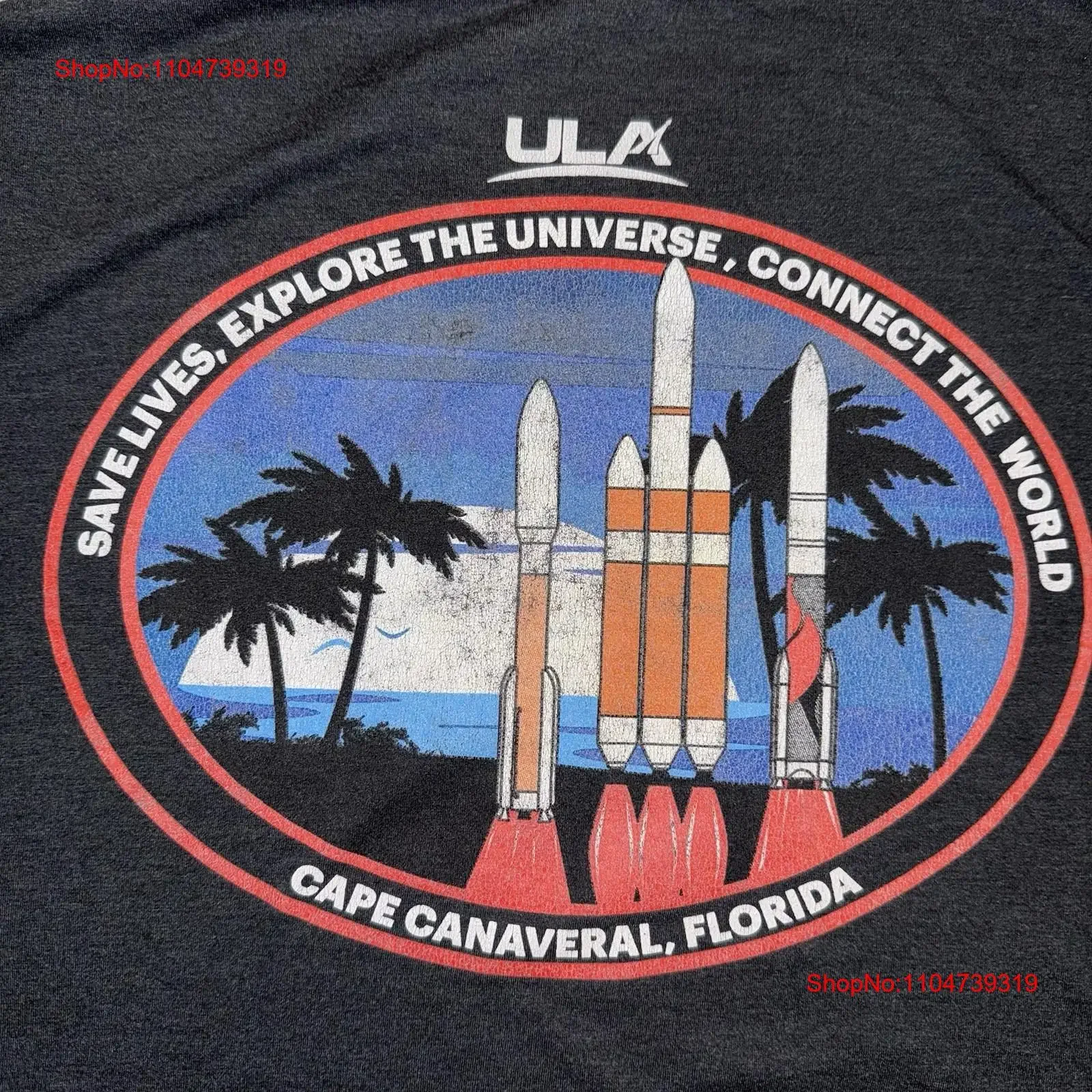 

United Launch Alliance ULA Space Coast Game Employee Rocket T Shirt Men 2XL vintage Washed Stretched Casual Stylish Comfortable