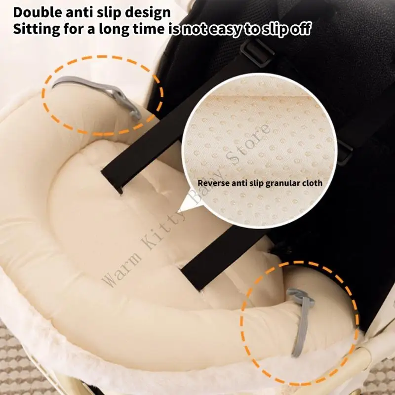 وسادة مقعد لعربات الأطفال العالمية XXFE مع/بدون تصميم وسادة تناسب معظم عربات الأطفال ومقعد السيارة سهل الاستخدام