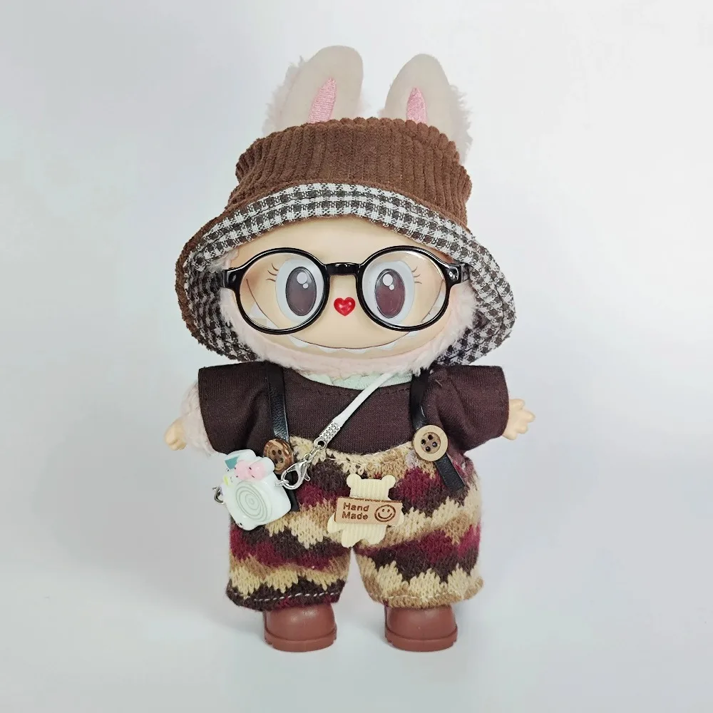 ชุดสายเอี๊ยมสำหรับตุ๊กตาลาบูบูขนาด 17 ซม. เสื้อผ้าเข้าได้กับทุกชุด อุปกรณ์เสริมตุ๊กตา ดีไซน์แฟชั่น น่ารัก หมีน้อยดาว