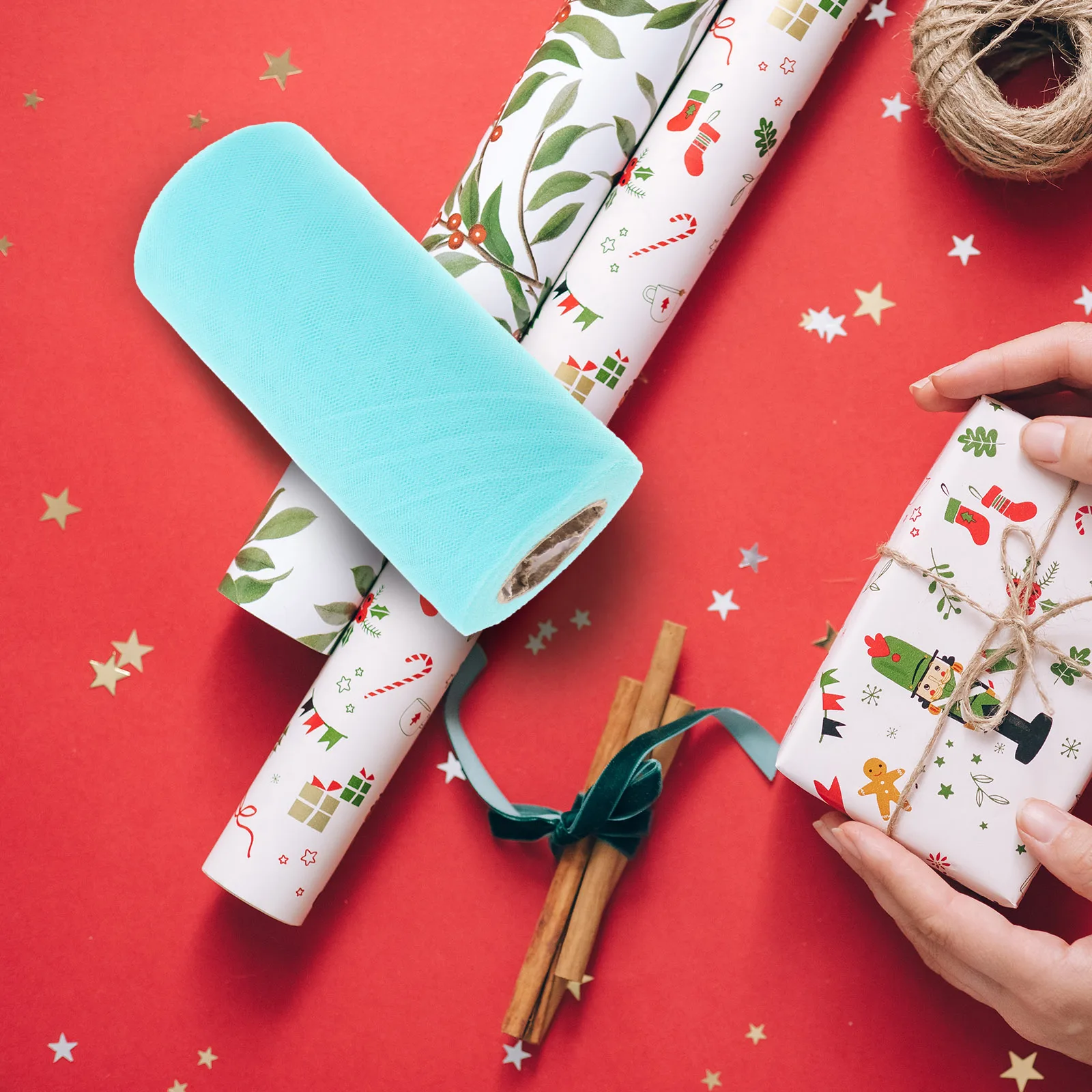 

100M Polyester Ribbon Tulle Mesh Roll Home Gift Wrapping Party Wedding Table Skirt Decorative White DIY Crafts Festive Elegant