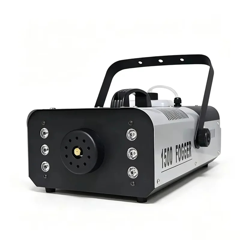 1500W 6LEDS Smoke Machine Wired Wireless Remote Control Event Decoration for Christmas Wedding Party Holiday Outdoor Fog Machine