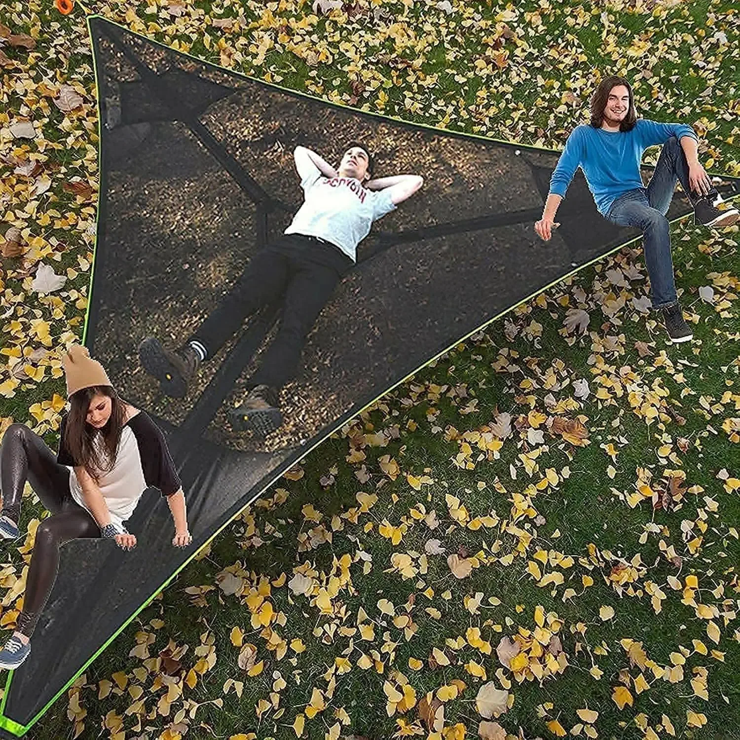 4m x 4m x 4m portable triangle hammock for outdoor camping