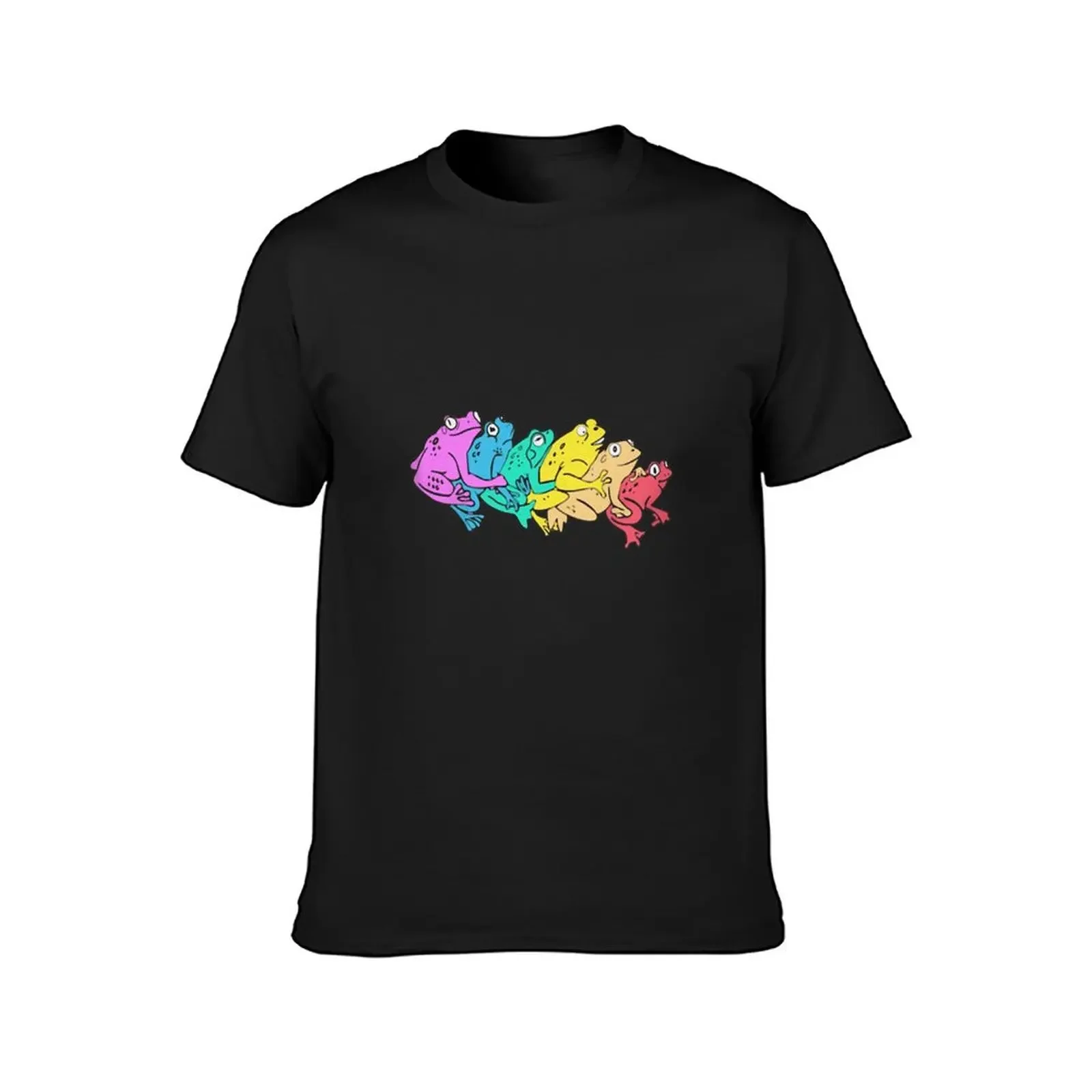 PFIZER RAINBOW GAY FROG T-Shirt graphics aesthetic clothes sports fans oversizeds tee shirts for men