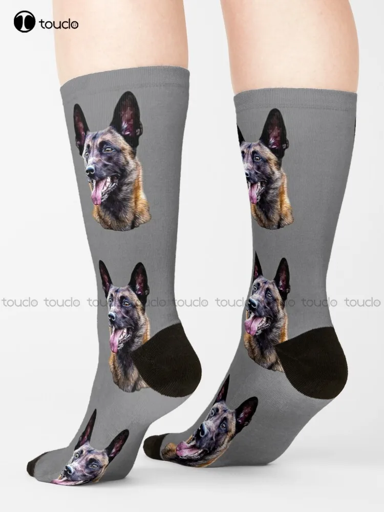 

Belgian Malinois Shepherd Socks Mens Soccer Socks Unisex Adult Teen Youth Socks 360° Digital Print Harajuku Gd Hip Hop Gift Art