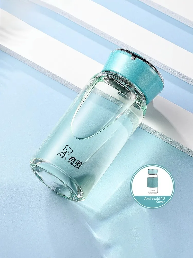

Portable Thickened Single-layer Glass Cup for Women Water Cup High Aesthetic Value Tea Brewing Cup Home Use Drinking Cup
