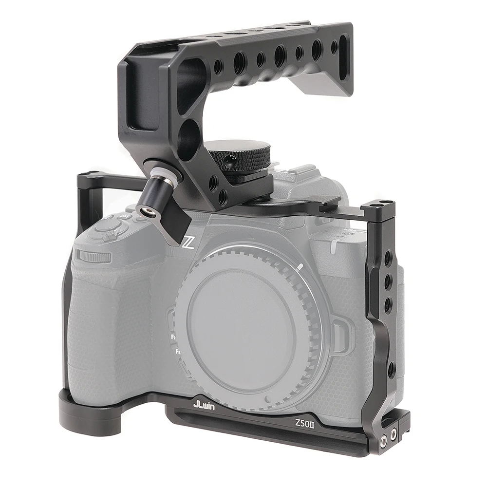 FOTGA Z50II Bingkai Pelindung Sangkar Kamera untuk Nikon Z50 II SLR Dudukan Sepatu Dingin Tempat Monitor Pemotretan Vertikal Kit Ekstensi DIY