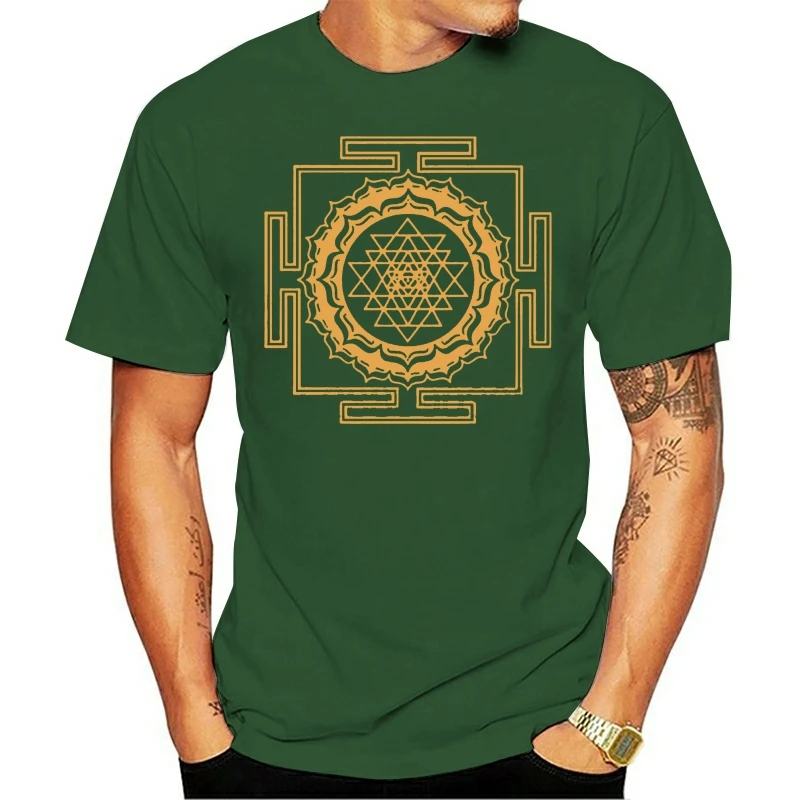 Men tshirt Shri Yantra   Cosmic Conductor of Energy Unisex T Shirt women T-Shirt tees top