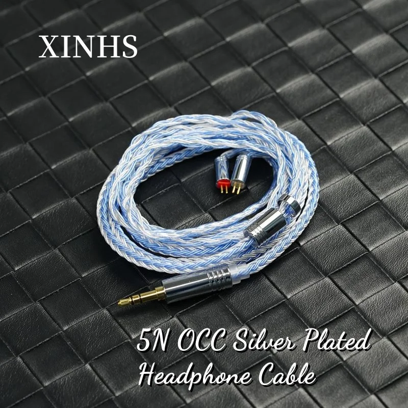 XINHS XH09-1 16-Cores Blue 5N Monocrystalline Copper Silver-Plated HIFI Headphone Upgrade Cable 0.78mm 2PIN/MMCX/QDC