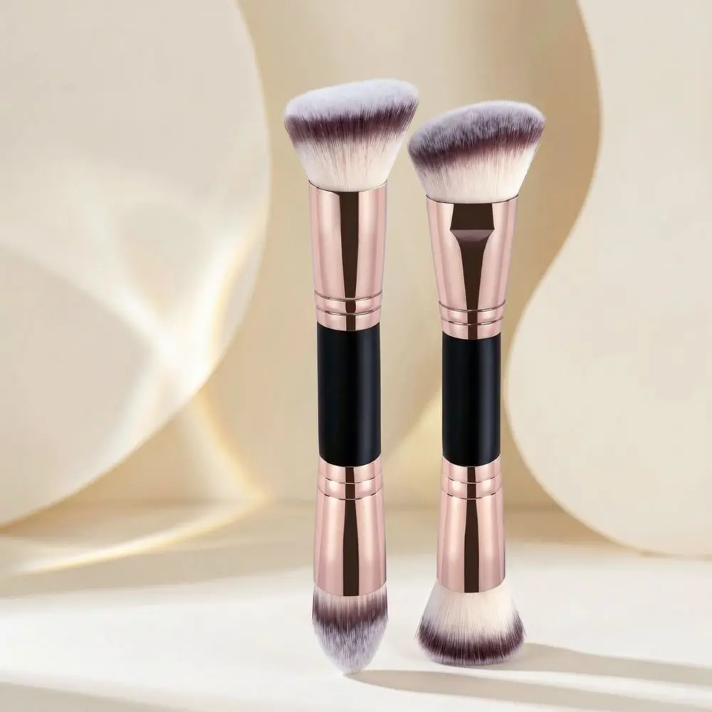 Professional Professional Dual Head Cosmetic Brushes Soft Synthetic Fiber Foundation Concealer Powder Blush Beauty Tool Set - Aliexpress Deal