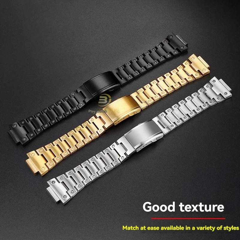 Pulseira de relógio de alta qualidade para casio GBM-2100 gm2100 metal octógono pulseira de aço substituição para relógio da série g-shock GA-2100