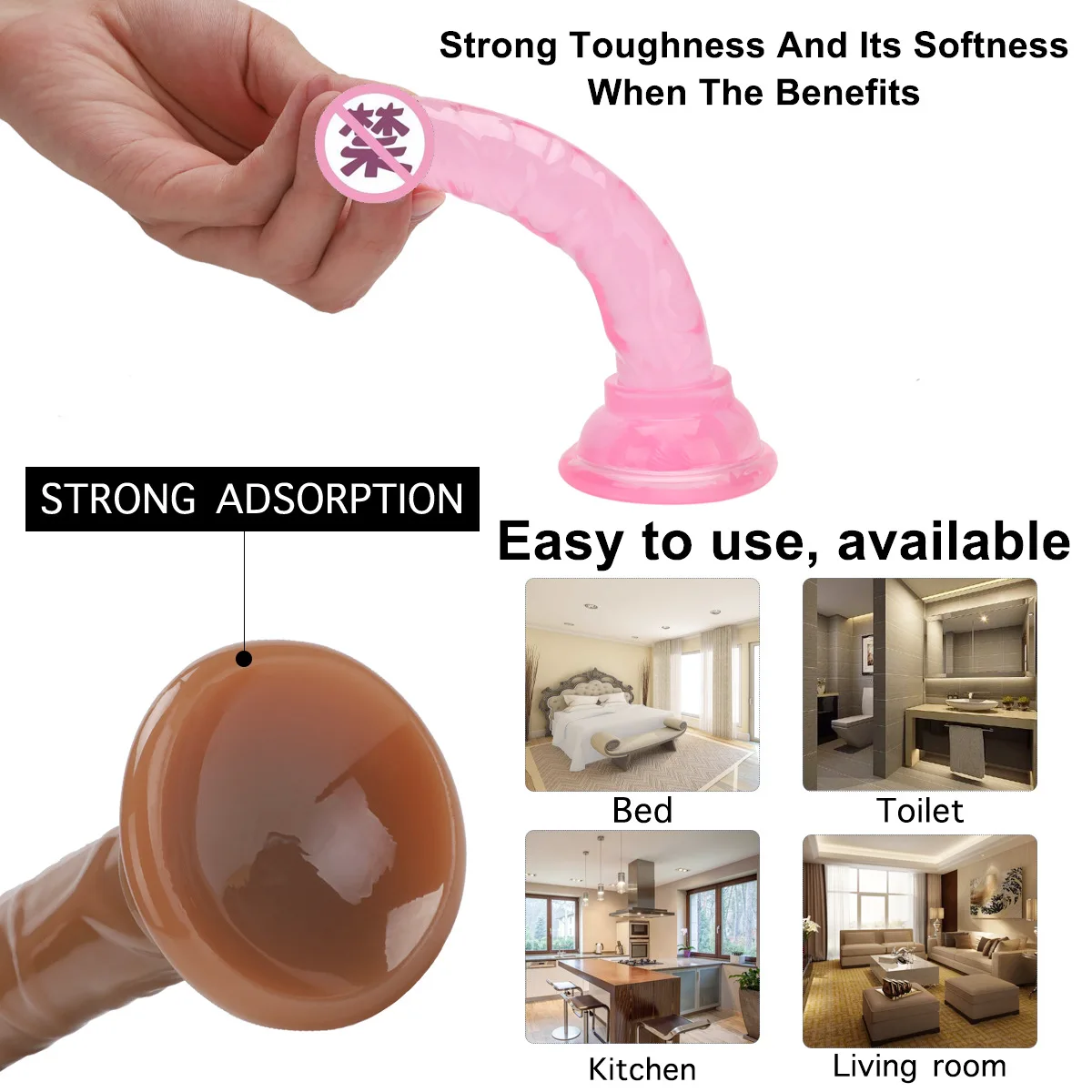 Realistic Dildos For Women Sex Toys Soft Silicone Powerful Suction Cup Curved Penis Vagina G-Spot Masturbators Goods For Adults