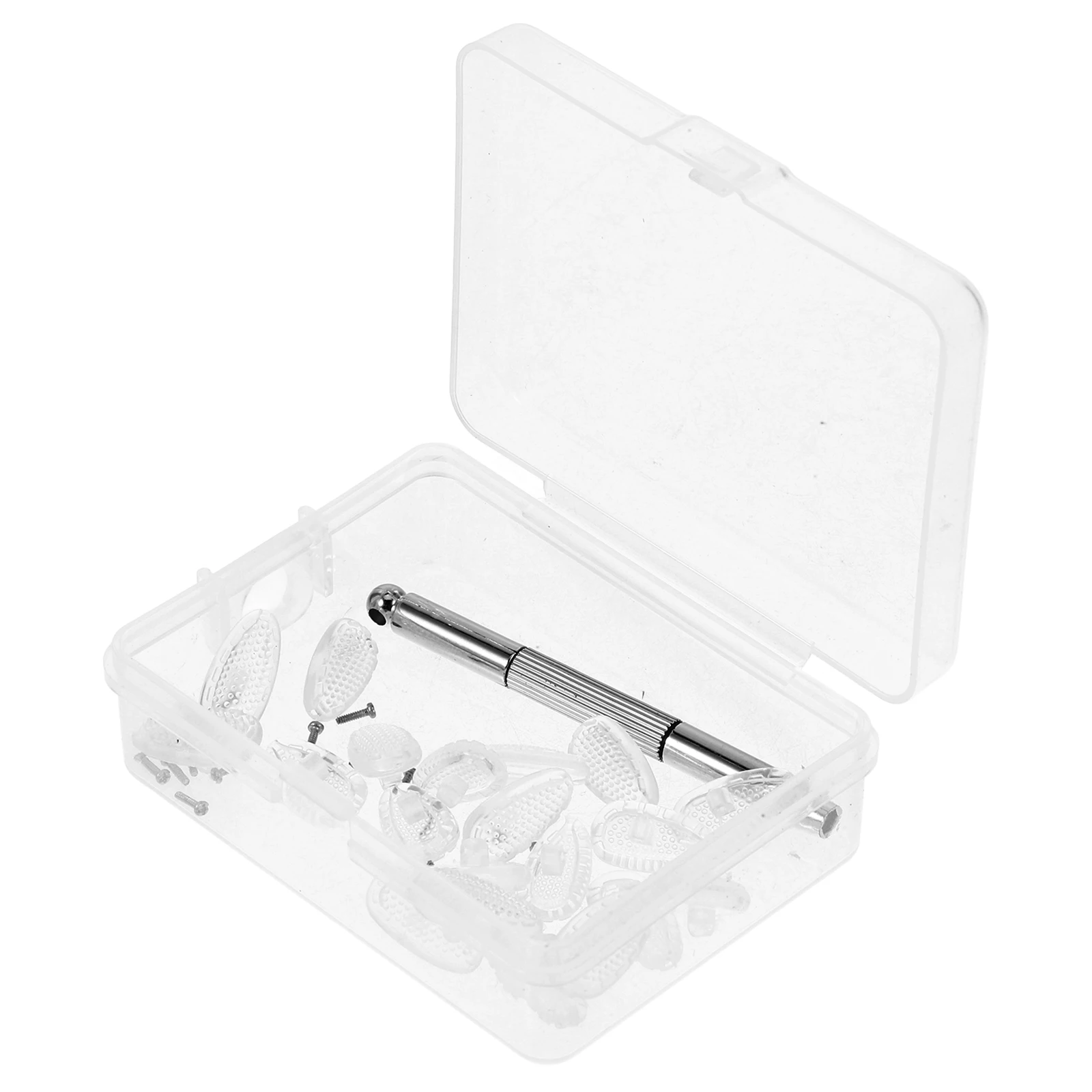 

4 s Repair Accessories Ultra Soft Anti Pressure Non Slip Silicone Nose Pads Replacement Eyeglass Grips Stainless Steel Screws