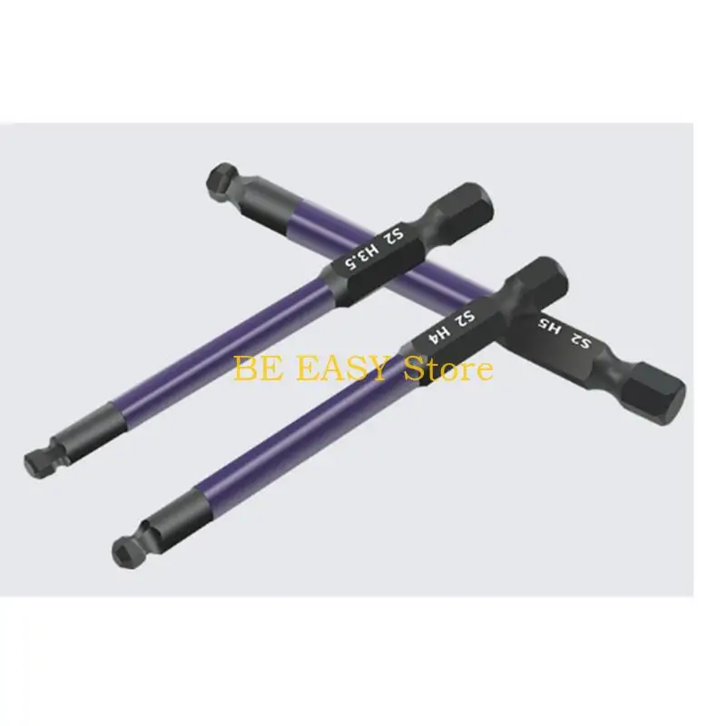 E28F Ball End Hexagonals Bit schroevendraaierkop met 1/4inch dubbele kopzekel set