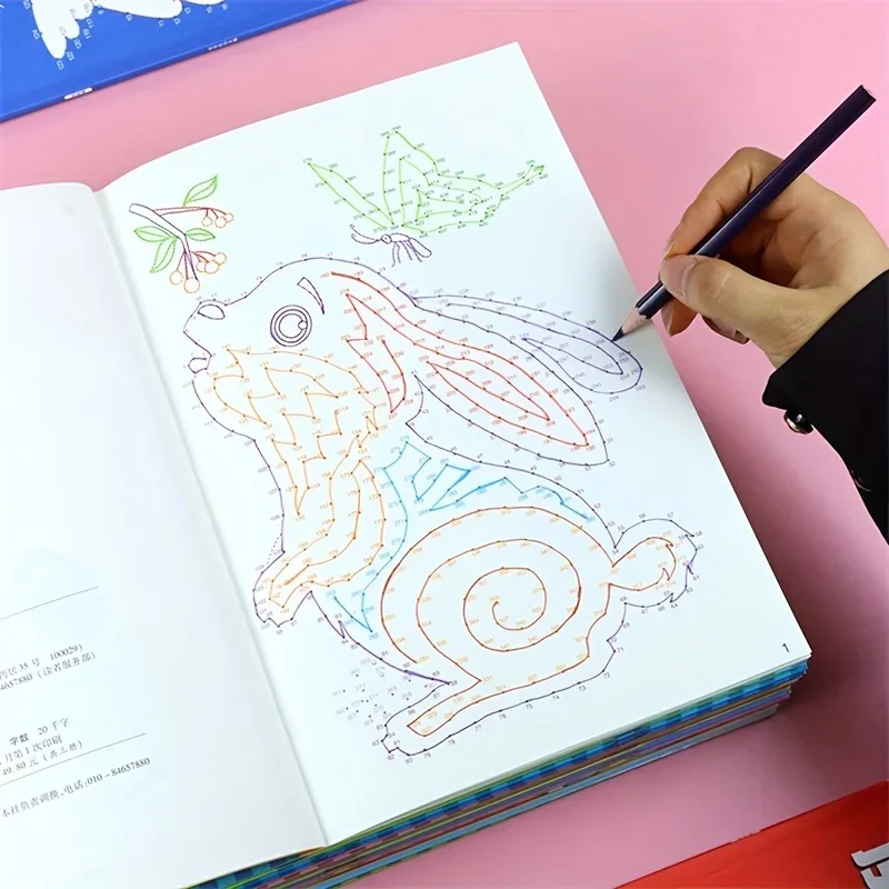 44 modelli complessi+risposte, libro da disegno connesso digitale, 3 diversi livelli di difficoltà, concentrazione e formazione in pazienza ﻿