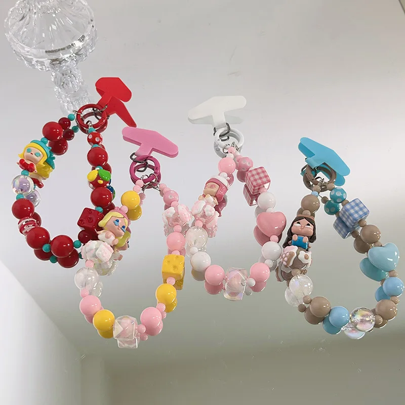 

Cartoon cute fun Lomi beads beads bracelet pendant through hanging key chain