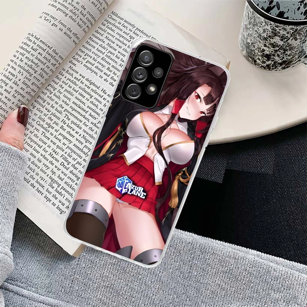 Azur Lane Akagi Mobile Cell Phone Case for Samsung Galaxy S23 S22 S21 Plus Ultra A12 A32 A53 Clear Phone Cover Shell