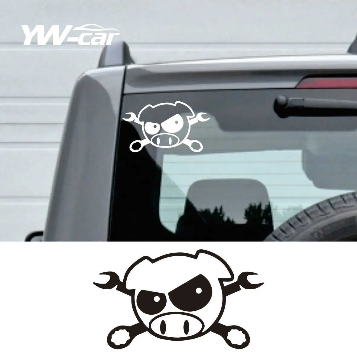 

Car Sticker Funny Rally Pig Wrenches Styling Exterior Accessories Vinyl Decals for Mazda Mazda Subaru Golf Kia Rio