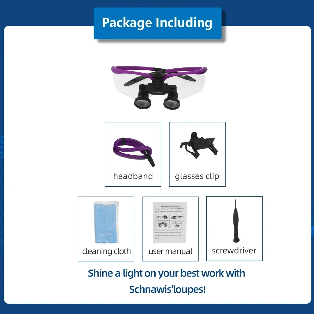 2023 New Dental Surgical Magnifier Dental Loupes Optical Magnifier 3.5X 420mm Dentistry Lab Binocular Magnifying Glass