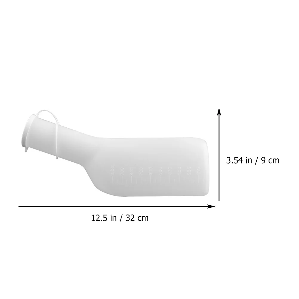 

Portable Urinal Bedpan Large Capacity White Potty Elderly Bottle with Scale for Hospital Travel Camping Practical