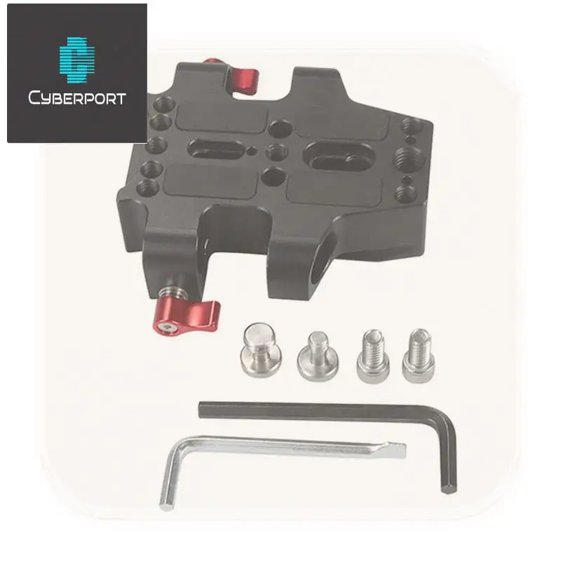 

24-Hour Delivery Universal Base Plate With Dual 15Mm Pole Rail Clamps For Camera Cage Base Plate Tripod Mounting Plate Camera Ac