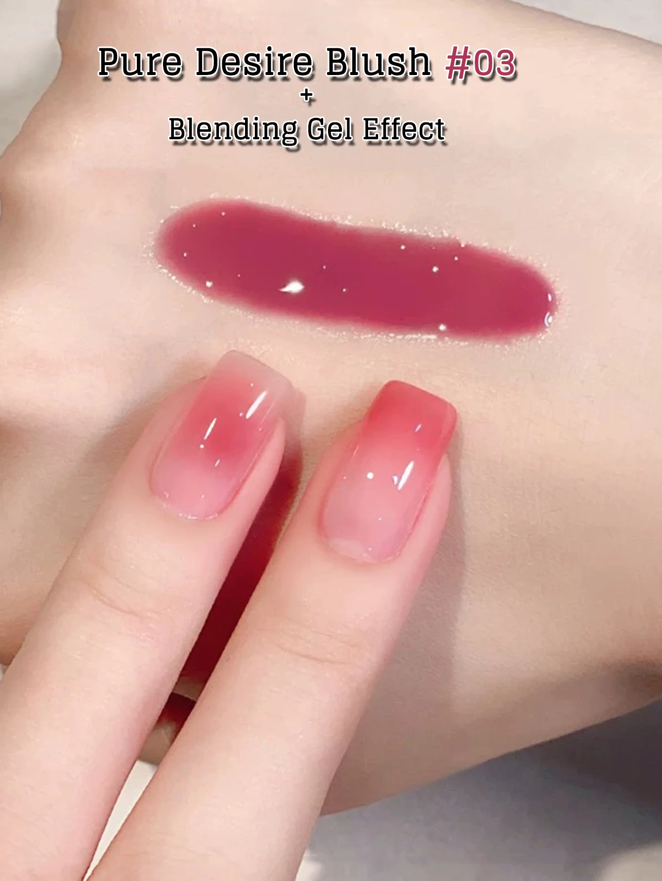 1-24 قطعة 12 مللي 2025 جديد مبيعا تبييض الجليد واضح أربعة مواسم الرغبة النقية أحمر الخدود الوردي هلام عارية هلام طلاء الأظافر الأحمر الأظافر #6