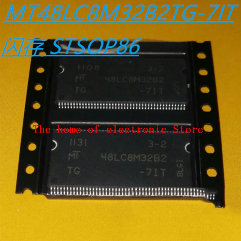 

2 шт./лот MT48LC8M32B2TG-7IT синхронный суАМ, 8MX32, 6 нс, CMOS, PDSO86, 0,400 дюйма, TSOP-86