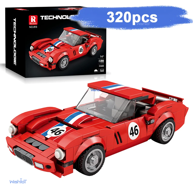 Coche 813, Modelo a Escala 1:24, 320 Piezas, Bloques de Construcción MOC, Ciudad Creativa, Ladrillos de Experiencia, Juguetes Educativos Técnicos para Niños, Regalo