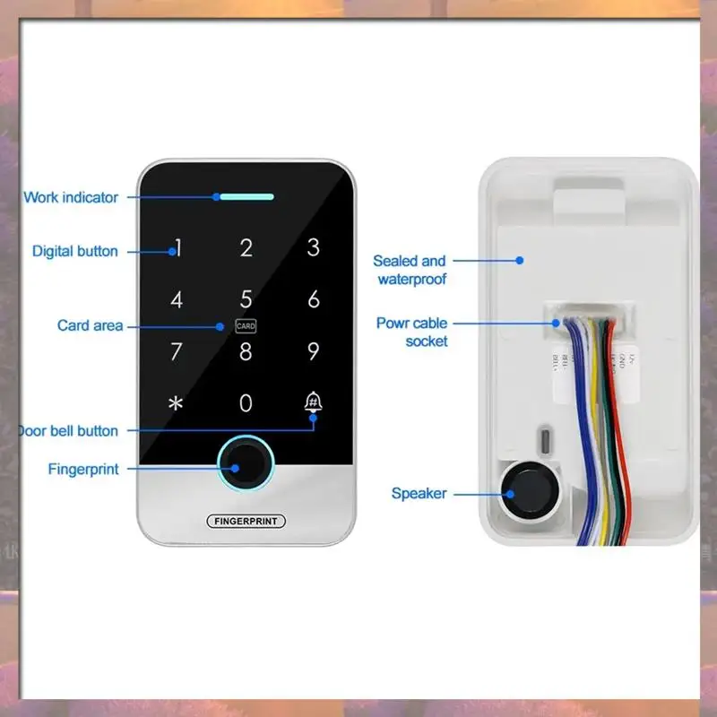 Лидер продаж, Bluetooth Tuya, клавиатура, приложение, умная клавиатура с отпечатками пальцев, сенсорная IP65, водонепроницаемая, 13,56 МГц, устройство открывания дверей (S300A)