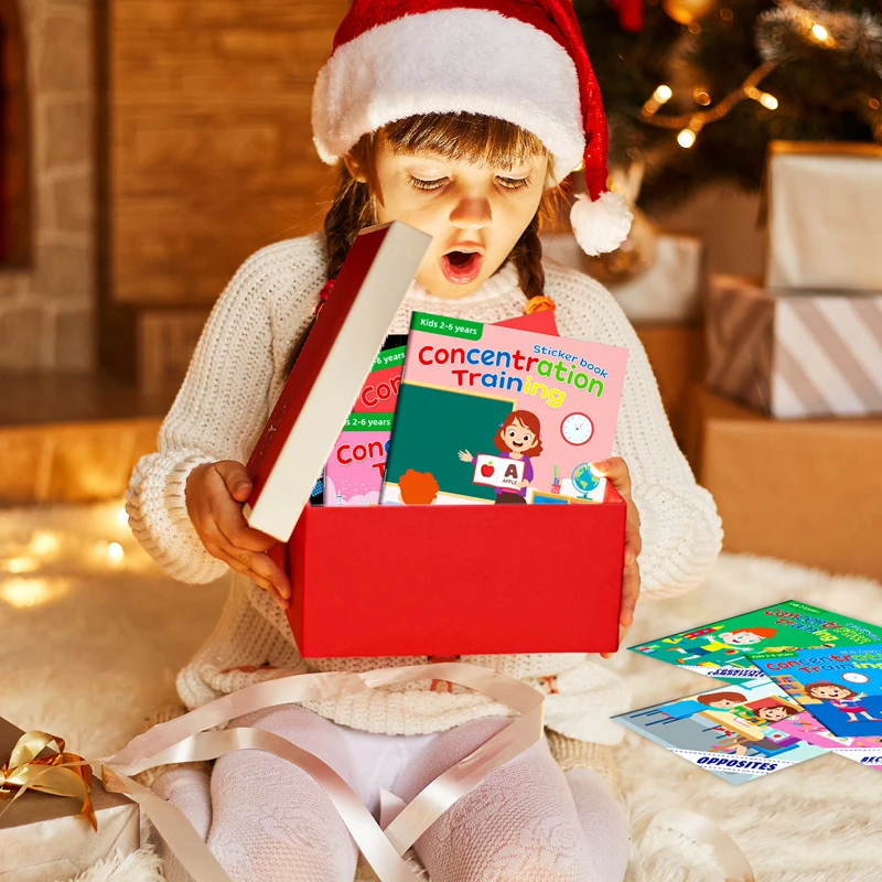 Babyspielzeug, Aufkleberbuch, mehrere Szenarien, Cartoon-DIY-Aufkleber, Puzzle, pädagogische Erkenntnis, Lernspielzeug für Kinder im Alter von 2–6 Jahren, Geschenk