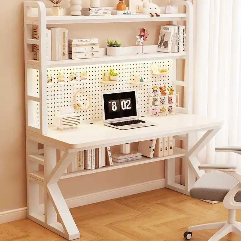 

Desk, desktop, computer desk, household perforated board, bookshelf table, integrated combination of student writing bedroom