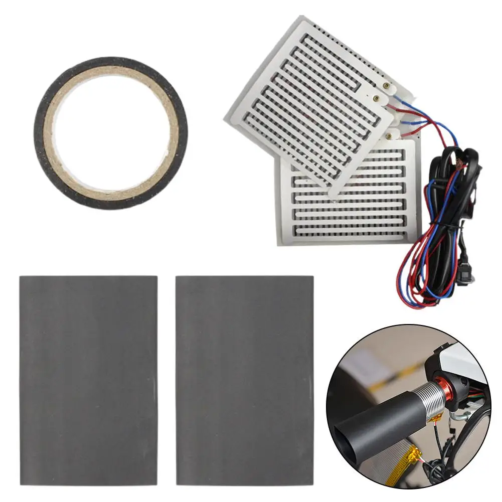 12V Motorcycle Heated Handles Grips ATV Snowmobile Handlebar Heater Warmer Kit For Suzuki Yamaha Heated Steering Wheel Universal view 3