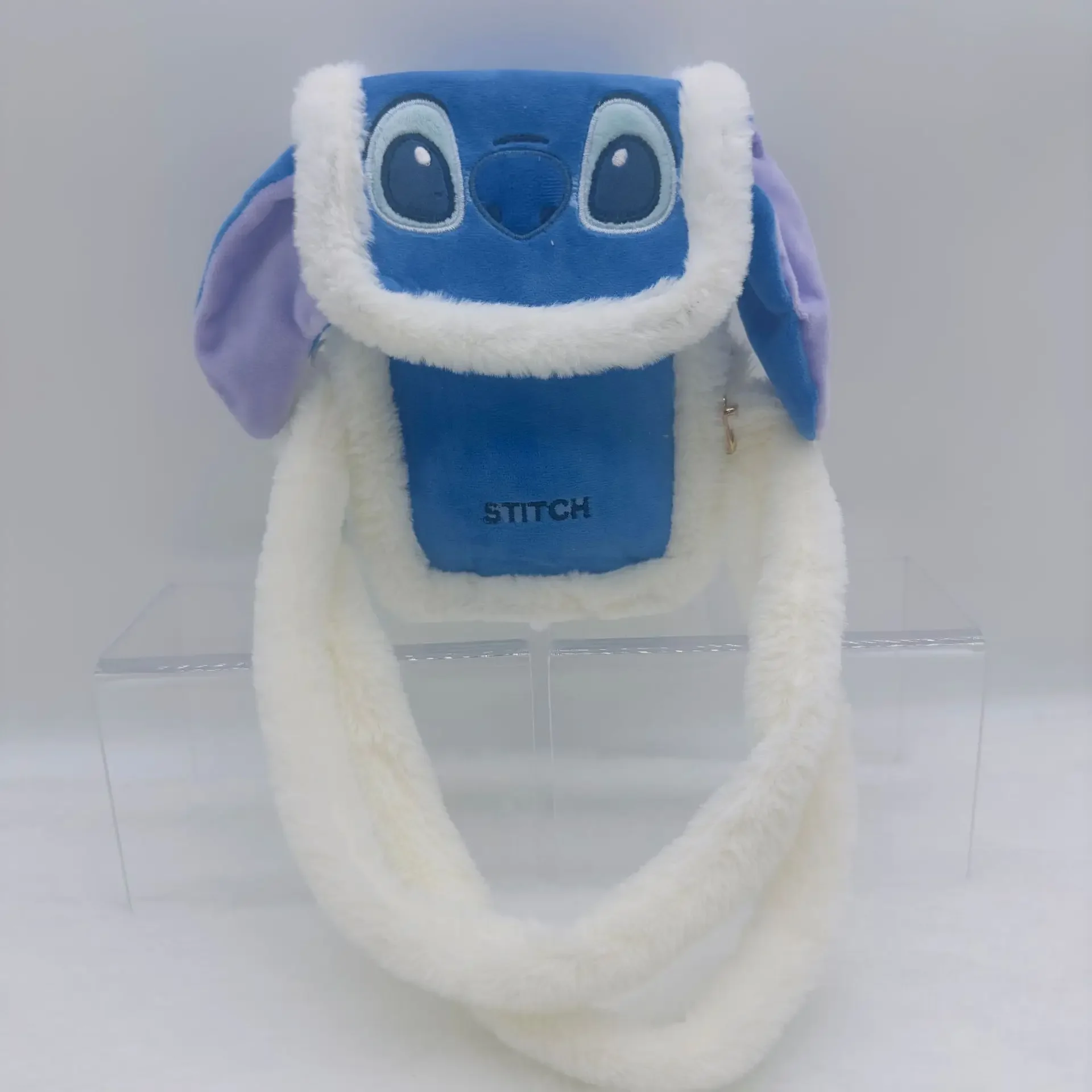 Disney Stitch Plug Shoulder Crossbody Bag Casual Fashion Travel Mobile Phone Bag Cartoon Cute Plush Shoulder Bag